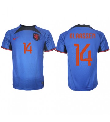 Netherlands Davy Klaassen #14 Replica Away Stadium Shirt World Cup 2022 Short Sleeve